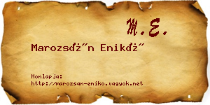 Marozsán Enikő névjegykártya