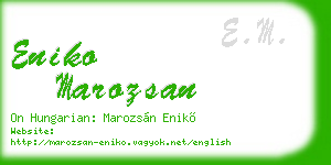 eniko marozsan business card